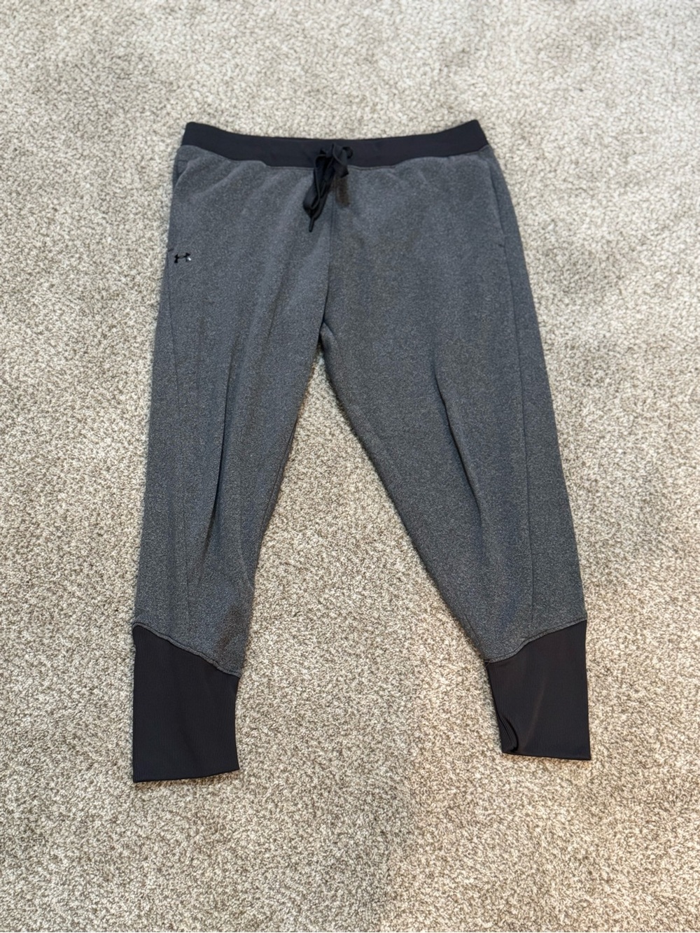 Under Armour Gray and Black ColdGear Sweatpants